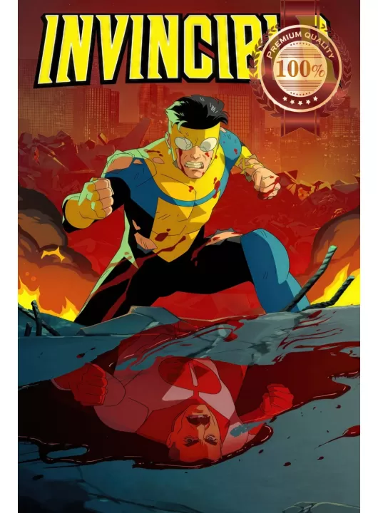 INVINCIBLE FIGHTING REFLECTION DAD OFFICIAL SERIES TV SHOW PRINT PREMIUM POSTER INVINCIBLE FIGHTING REFLECTION DAD OFFICIAL SERIES TV SHOW PRINT PREMIUM POSTER