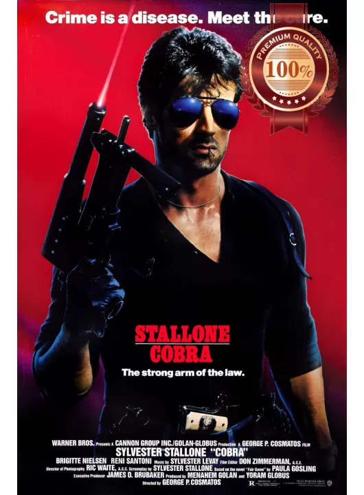 COBRA SYLVESTER STALLONE 1986 MOVIE FILM ORIGINAL ART PRINT PREMIUM POSTER