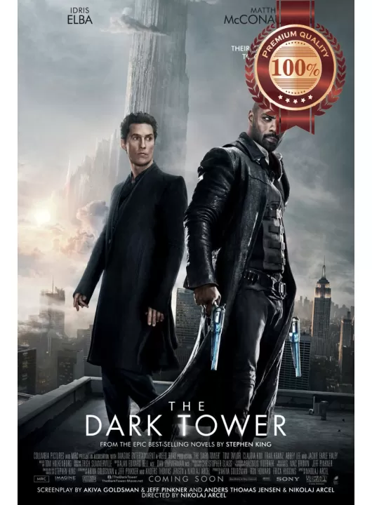 THE DARK TOWER 2017 STEVEN KING FILM MOVIE ORIGINAL CINEMA PRINT PREMIUM POSTER THE DARK TOWER 2017 STEVEN KING FILM MOVIE ORIGINAL CINEMA PRINT PREMIUM POSTER