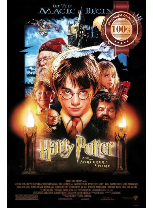 HARRY POTTER AND THE SORCERER'S STONE ORIGINAL CINEMA MOVIE PRINT PREMIUM POSTER