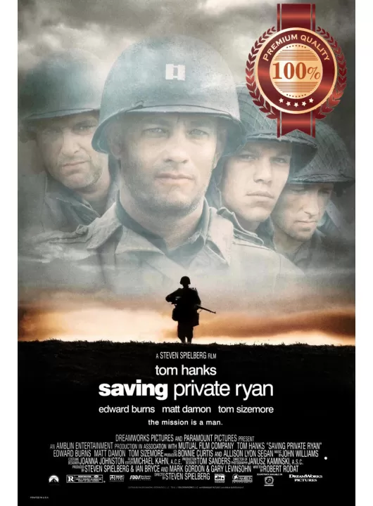 SAVING PRIVATE RYAN 1998 90s OFFICIAL ORIGINAL CINEMA MOVIE PRINT PREMIUM POSTER
