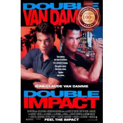 DOUBLE IMPACT 1991 90s VAN DAMME MOVIE FILM ORIGINAL CINEMA PRINT PREMIUM POSTER