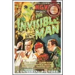 THE INVISIBLE MAN 1933 ORIGINAL OFFICIAL CINEMA MOVIE PRINT PREMIUM POSTER