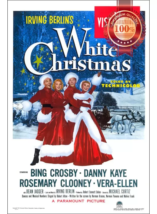 WHITE CHRISTMAS 1954 50s ORIGINAL OFFICIAL CINEMA MOVIE PRINT PREMIUM POSTER