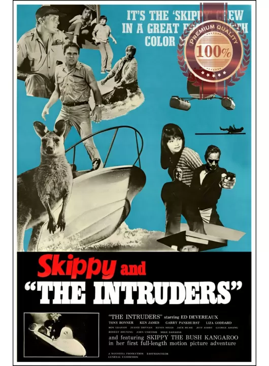 SKIPPY AND THE INTRUDERS 1969 60s AUS MOVIE FILM CINEMA PRINT PREMIUM POSTER