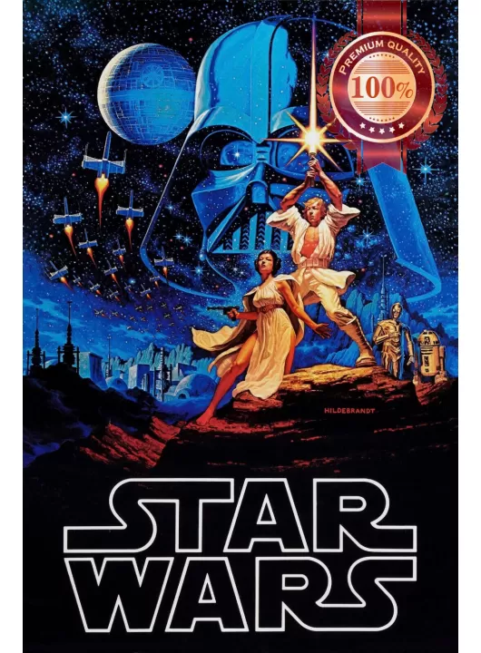A NEW HOPE 1977 STAR WARS EPISODE IV ORIGINAL CINEMA MOVIE PRINT PREMIUM POSTER