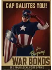 CAP SALUTES YOU WAR CAPTAIN AMERICA RETRO WALL ART PRINT - PREMIUM POSTER CAP SALUTES YOU WAR CAPTAIN AMERICA RETRO WALL ART PRINT - PREMIUM POSTER