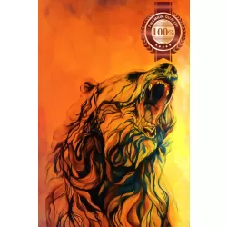 BEAR ARTWORK POWERFUL ANIMAL PAINTING HOME DECOR ART PRINT PREMIUM POSTER