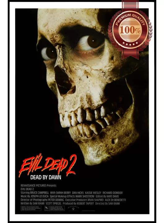 EVIL DEAD 2 1987 80s OFFICIAL ORIGINAL CINEMA FILM MOVIE PRINT PREMIUM POSTER