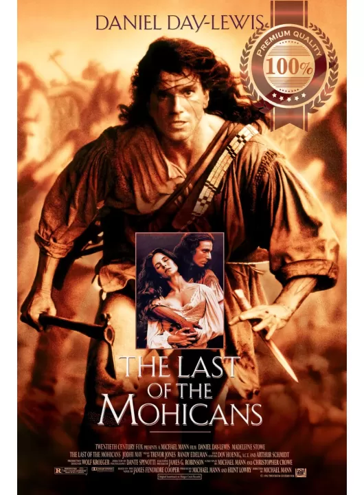 THE LAST OF THE MOHICANS 1992 90 ORIGINAL CINEMA MOVIE FILM PRINT PREMIUM POSTER
