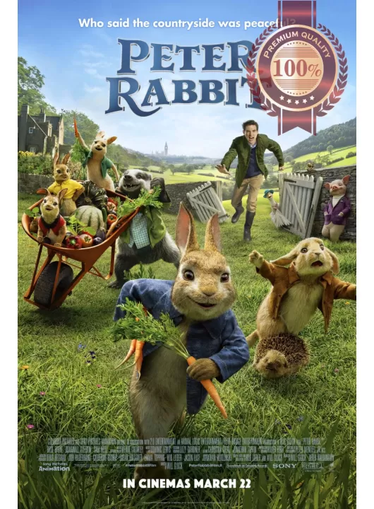 PETER RABBIT 1 2018 ORIGINAL OFFICIAL CINEMA MOVIE PRINT PREMIUM POSTER