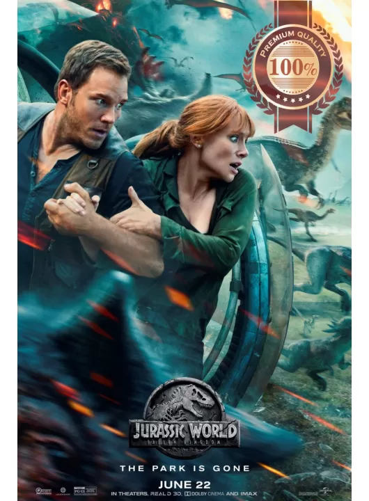 JURASSIC WORLD FALLEN KINGDOM 2018 CINEMA FILM MOVIE PRINT PREMIUM POSTER