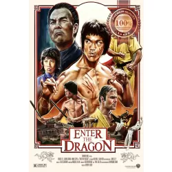 ENTER THE DRAGON V2 1973 70s BRUCE LEE ORIGINAL MOVIE FILM PRINT PREMIUM POSTER