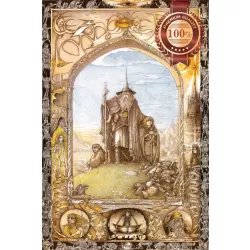 LORD OF THE RINGS GANDALF WITH HOBBITS JIMMY CAUTY ART PRINT PREMIUM POSTER