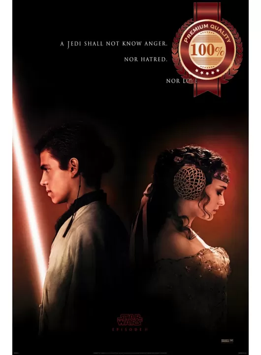 EPISODE II 2 ANAKEN AND PADME 2002 STAR WARS CINEMA MOVIE PRINT PREMIUM POSTER EPISODE II 2 ANAKEN AND PADME 2002 STAR WARS CINEMA MOVIE PRINT PREMIUM POSTER