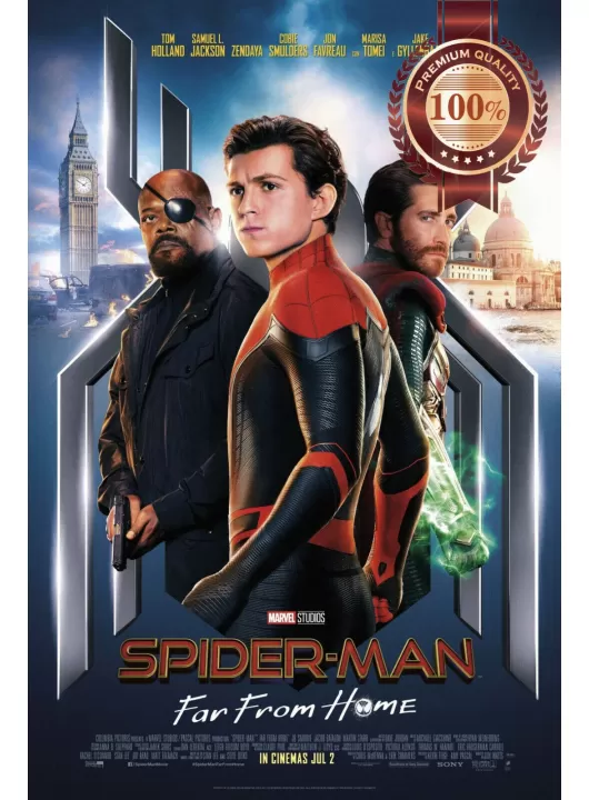 SPIDER-MAN FAR FROM HOME OFFICIAL ORIGINAL CINEMA MOVIE PRINT PREMIUM POSTER SPIDER-MAN FAR FROM HOME OFFICIAL ORIGINAL CINEMA MOVIE PRINT PREMIUM POSTER