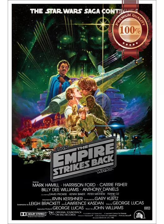 THE EMPIRE STRIKES BACK 2 STAR WARS ORIGINAL FILM MOVIE PRINT PREMIUM POSTER THE EMPIRE STRIKES BACK 2 STAR WARS ORIGINAL FILM MOVIE PRINT PREMIUM POSTER