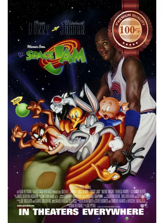 SPACE JAM 1996 90s OFFICIAL ORIGINAL CINEMA MOVIE FILM PRINT PREMIUM POSTER