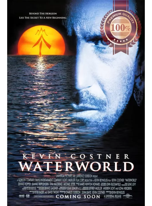 WATERWORLD 1995 90s ORIGINAL OFFICIAL CINEMA MOVIE PRINT PREMIUM POSTER WATERWORLD 1995 90s ORIGINAL OFFICIAL CINEMA MOVIE PRINT PREMIUM POSTER