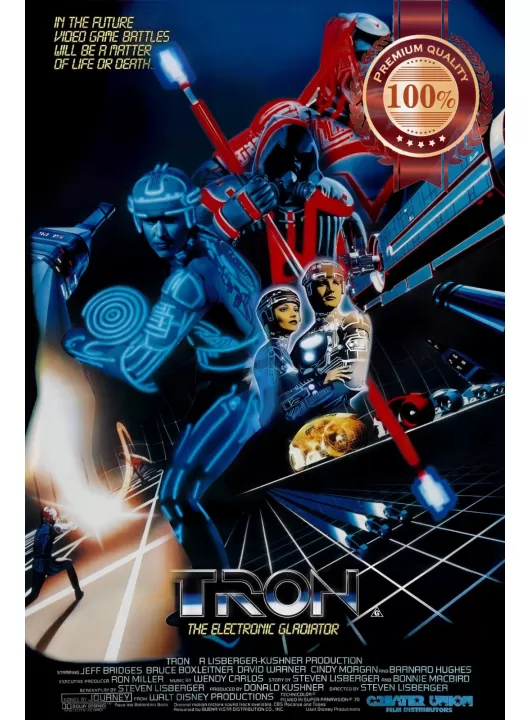 TRON NEW ART 1982 80s ORIGINAL MOVIE FILM CINEMA PRINT PREMIUM POSTER TRON NEW ART 1982 80s ORIGINAL MOVIE FILM CINEMA PRINT PREMIUM POSTER