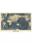 THE FLOOR OF THE OCEANS GEOGRAPHICAL SOCIETY WORLD MAP PRINT PREMIUM POSTER