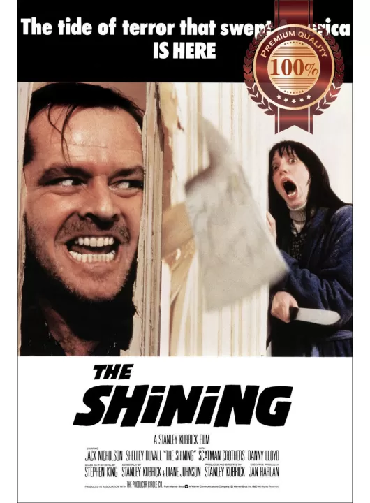 THE SHINING LOOKING THROUGH DOOR 1980 80s ORIGINAL CINEMA PRINT PREMIUM POSTER