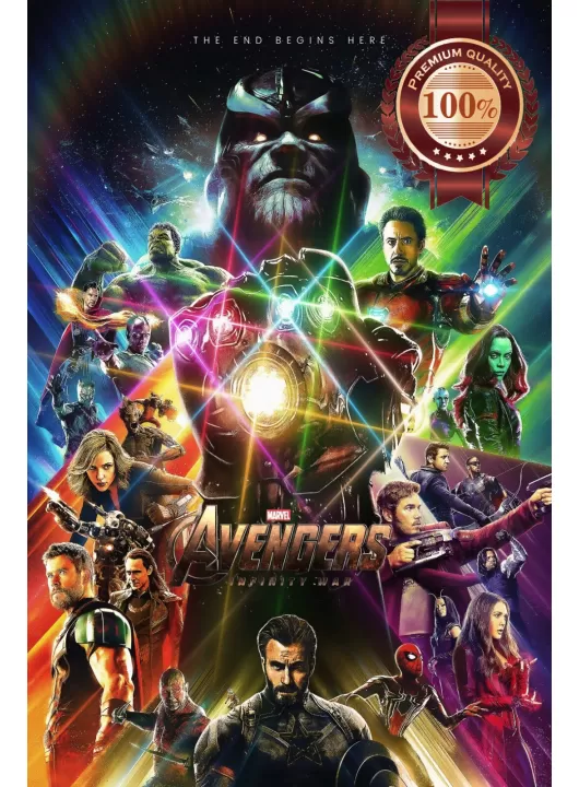 THE AVENGERS INFINITY WAR 2018 FILM MOVIE ORIGINAL ART PRINT PREMIUM POSTER