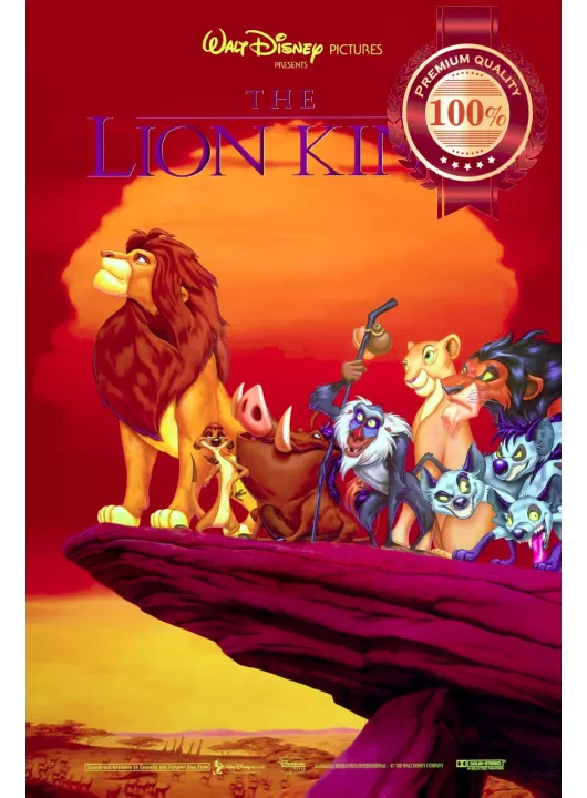 THE LION KING 1994 90s DISNEY CARTOON CLASSIC FILM MOVIE ART PRINT PREMIUM POSTER