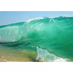 LARGE TUBE WAVE BREAKING ON BEACH SEA SURF PAINTING WALL ART PRINT POSTER