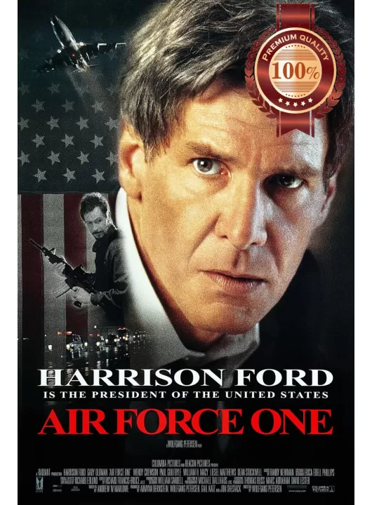 AIR FORCE ONE HARRISON FORD 1997 90s FILM MOVIE ORIGINAL PRINT PREMIUM POSTER
