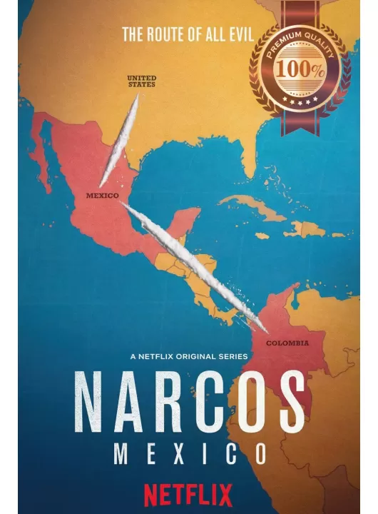 NARCOS MEXICO MAP 2020 SEASON 2 SERIES TV SHOW ORIGINAL PRINT PREMIUM POSTER
