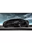 LAMBORGHINI BLACK SUPERCAR SPORTS SUPER DREAM CAR PHOTO PRINT PREMIUM POSTER