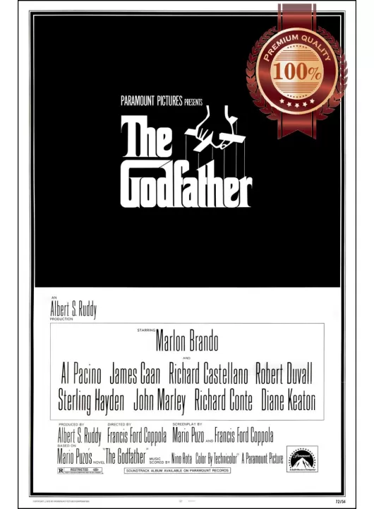THE GODFATHER 1972 70s LOGO FONT ORIGINAL MOVIE FILM CINEMA PRINT PREMIUM POSTER THE GODFATHER 1972 70s LOGO FONT ORIGINAL MOVIE FILM CINEMA PRINT PREMIUM POSTER