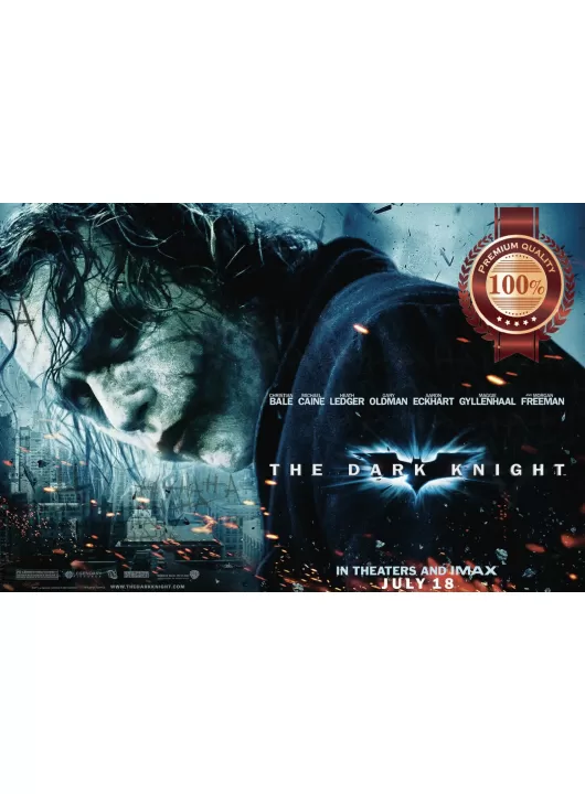 THE JOKER HEATH LEDGER DARK KNIGHT LANDSCAPE BATMAN MOVIE PRINT PREMIUM POSTER