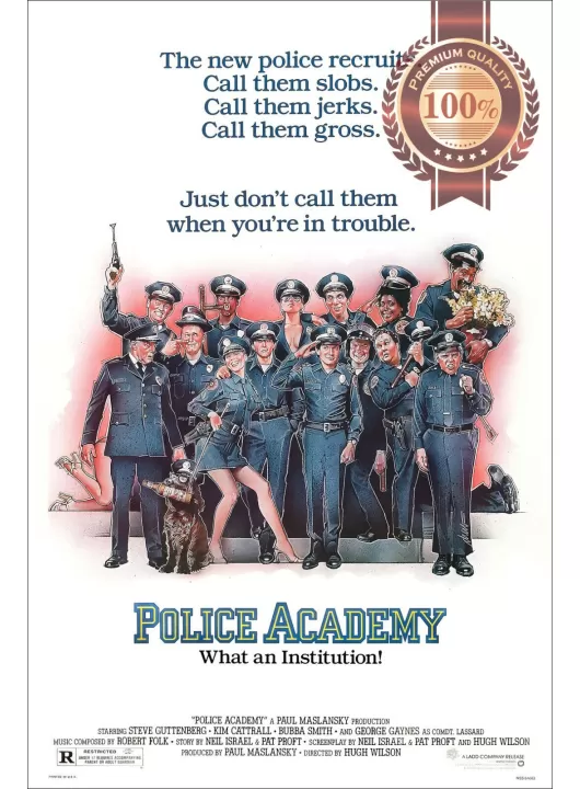 POLICE ACADEMY 1 ONE 1984 80s FILM MOVIE ORIGINAL CINEMA PRINT PREMIUM POSTER