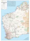DETAILED WESTERN AUSTRALIA WA STATE ROADS MAP OF AUS CHART PRINT PREMIUM POSTER