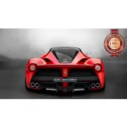 FERRARI LAFERRARI BACK RED SPORTS SUPER DREAM CAR PHOTO PRINT PREMIUM POSTER