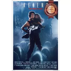 ALIENS RIPLEY HOLDING GUN GIRL 1986 ORIGINAL MOVIE FILM PRINT PREMIUM POSTER