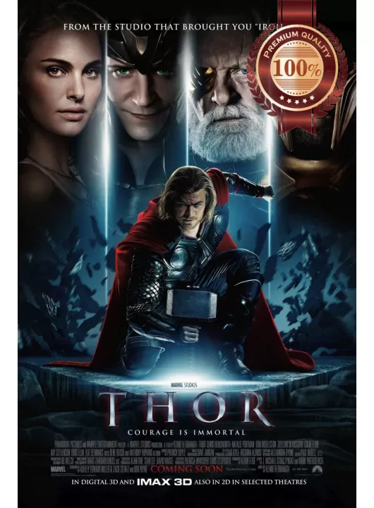 THOR 2011 MARVEL OFFICIAL ORIGINAL CINEMA MOVIE FILM PRINT PREMIUM POSTER