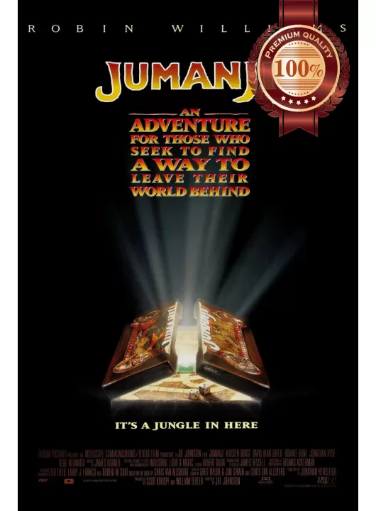JUMANJI ORIGINAL 1995 90s OFFICIAL FIRST CINEMA MOVIE PRINT PREMIUM POSTER