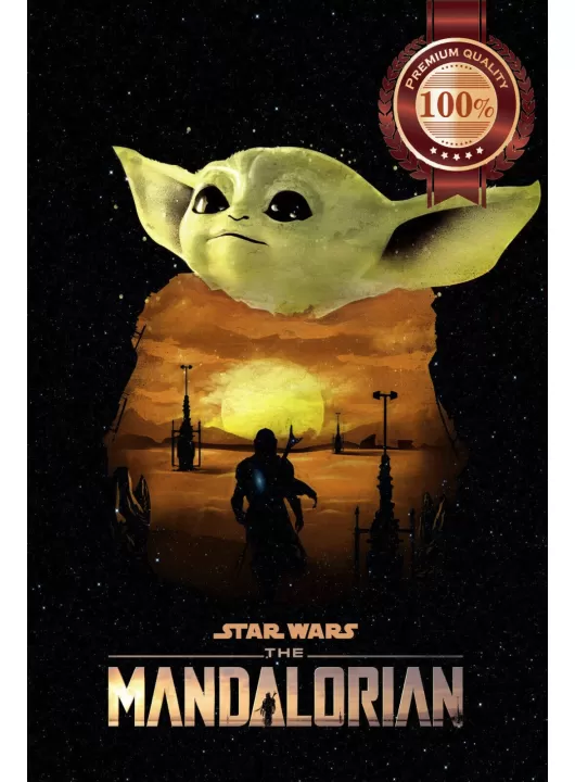 THE MANDALORIAN BABY YODA STAR WARS OFFICIAL ORIGINAL PRINT PREMIUM POSTER THE MANDALORIAN BABY YODA STAR WARS OFFICIAL ORIGINAL PRINT PREMIUM POSTER