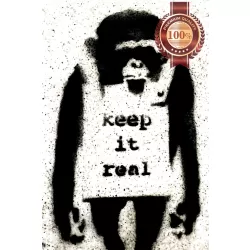 BANKSY KEEP IT REAL MONKEY ARTWORK ORIGINAL DECOR ART PRINT PREMIUM POSTER