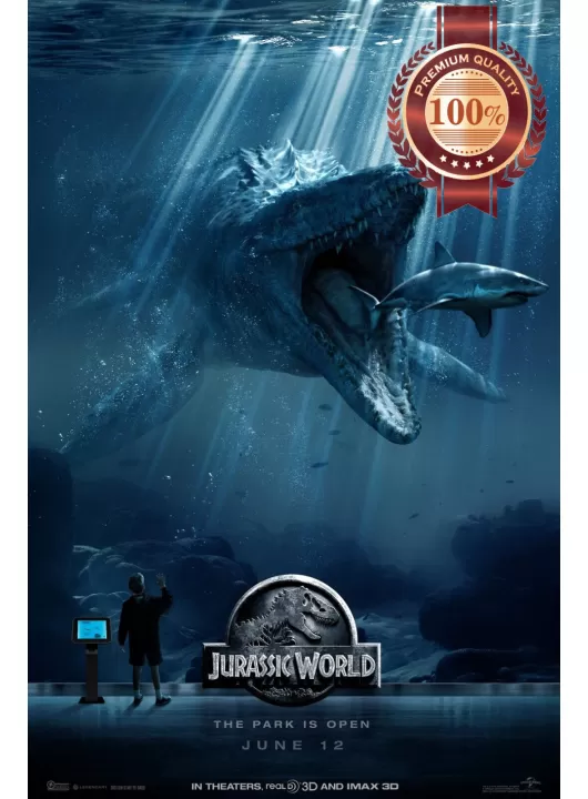 JURASSIC WORLD MEGALODON MOVIE FILM 2014 ORIGINAL ART PRINT PREMIUM POSTER JURASSIC WORLD MEGALODON MOVIE FILM 2014 ORIGINAL ART PRINT PREMIUM POSTER