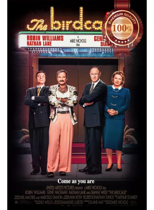 THE BIRDCAGE 1996 90s ORIGINAL OFFICIAL CINEMA FILM MOVIE PRINT PREMIUM POSTER
