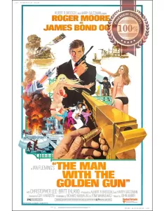 JAMES BOND THE MAN WITH THE GOLDEN GUN 1974 ORIGINAL MOVIE PRINT PREMIUM POSTER