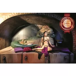 JABBA THE HUTT LEIA GOLD BIKINI STAR WARS MOVIE ORIGINAL PRINT PREMIUM POSTER