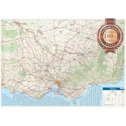 DETAILED VICTORIA STATE ROADS VIC MAP OF AUSTRALIA AUS WALL CHART PREMIUM POSTER