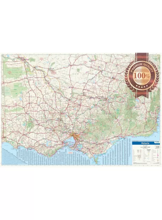 DETAILED VICTORIA STATE ROADS VIC MAP OF AUSTRALIA AUS WALL CHART PREMIUM POSTER DETAILED VICTORIA STATE ROADS VIC MAP OF AUSTRALIA AUS WALL CHART PREMIUM POSTER