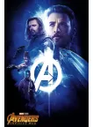INFINITY WAR HEROES BLUE AVENGERS CINEMA MOVIE FILM PRINT PREMIUM POSTER