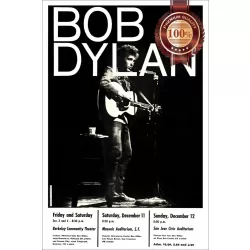 BOB DYLAN BERKELEY SAN FRANCISCO CONCERT RARE ORIGINAL PRINT PREMIUM POSTER